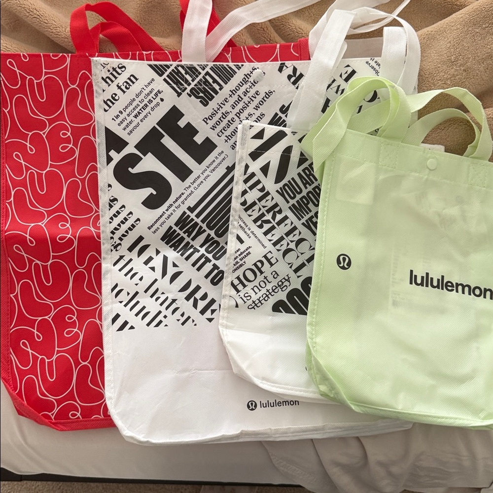 BN Lululemon bags - notes